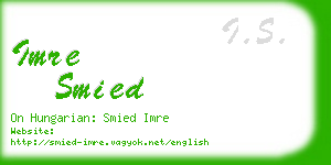 imre smied business card